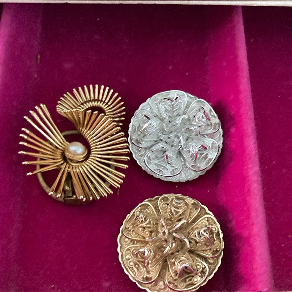 Trio of Vintage Scarf Clips
